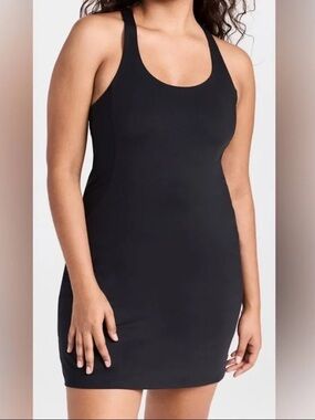 Girlfriend Collective Paloma Racerback Tank Dress Black Size Large